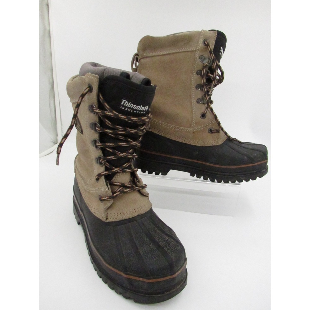 Rocky Men's Size 7 Tan Black Thinsulate Lace Up Duck Winter Snow Boots